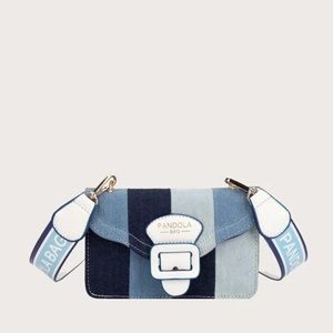 Pandola mini color block buckle decor bag